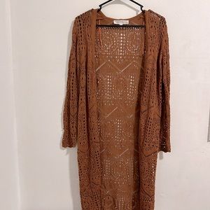 Crochet Long Cardigan